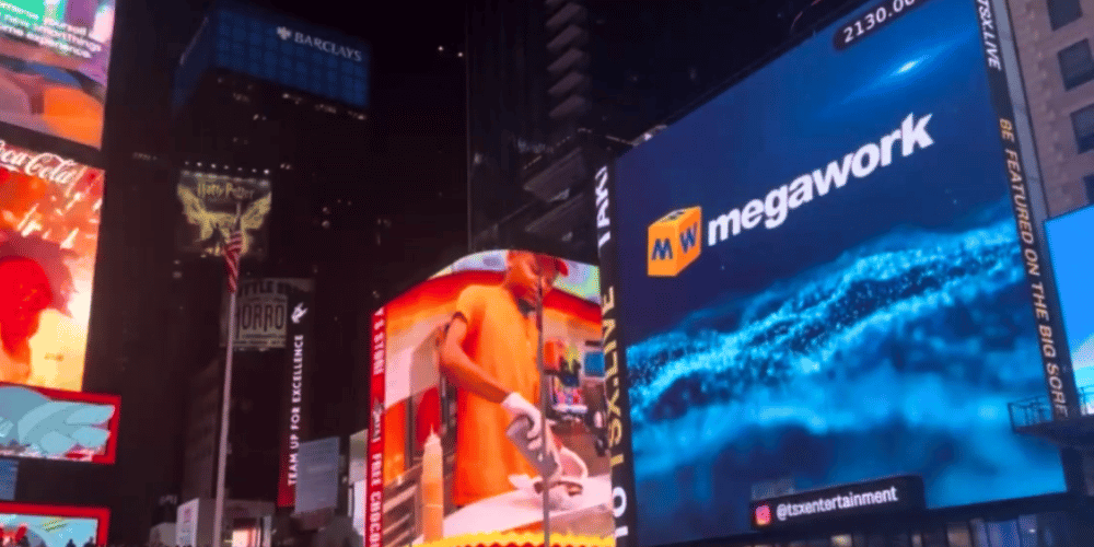 Megawork é destaque na Times Square!📷🌟