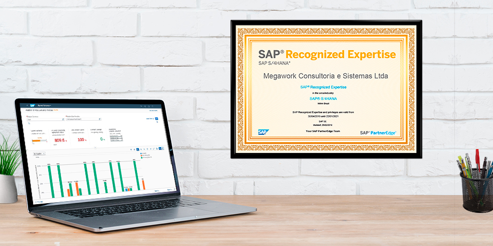 Megawork renova certificação Recognized Expertise SAP S/4HANA, mostrando domínio na solução